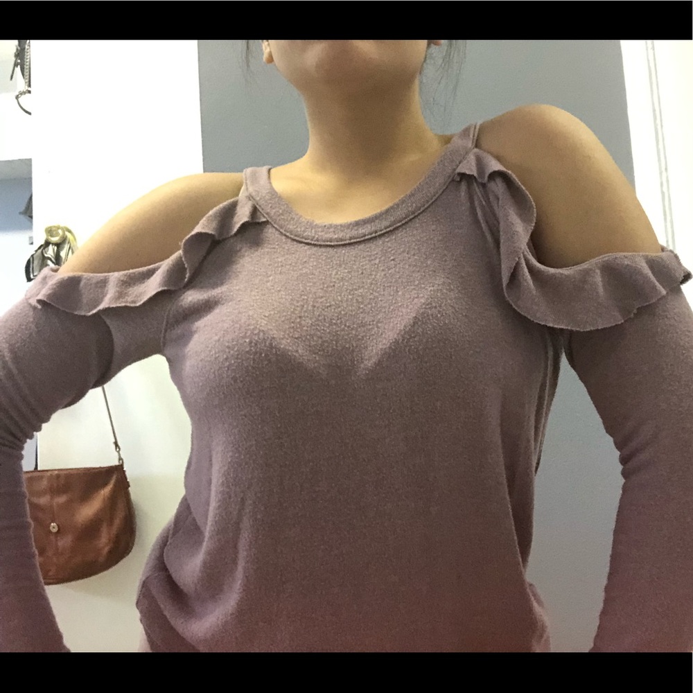 Light purple long sleeves blouse